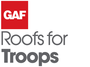 gaf roofs for troops logo
